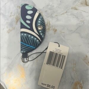 Vera Bradley Patterned Card Keeper with Blue and White Design